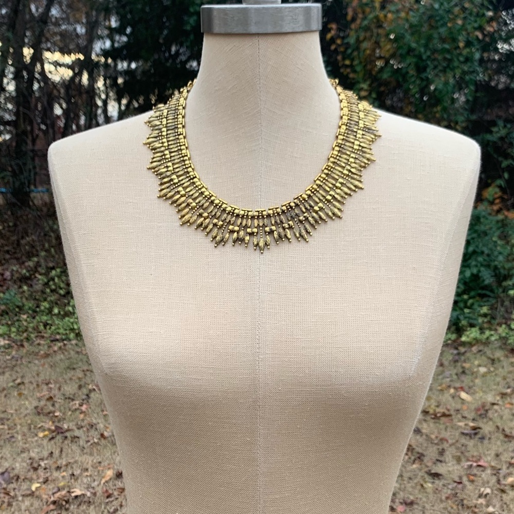 Metal Sunburst Collar Necklace - Picture 3 of 10